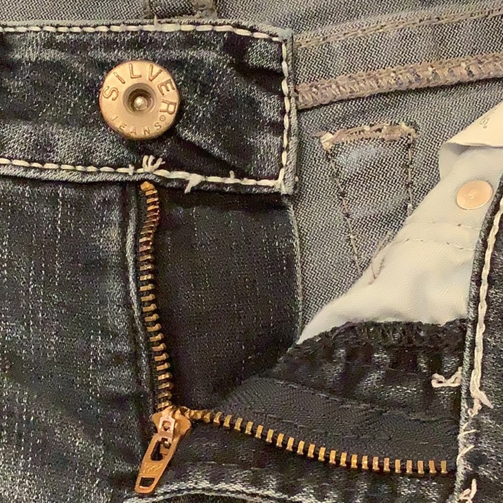 Silver Aiko Lo Rise Bootcut Jeans, 28W 31L - Picture 6 of 15